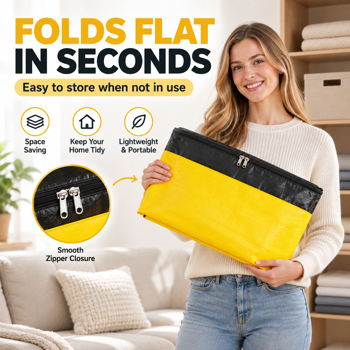 🏠 Waterproof Storage & Moving Bag – Store More, Organize Better, Move Easier 📦