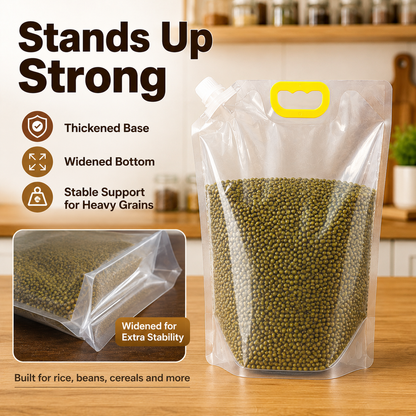 Thickened Reusable Grain Storage Bags – Keep Rice, Beans & Dry Foods Fresh and Organized👝
