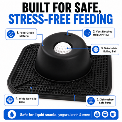 🐾 SlowLick Spill-Proof Dog Bowl — Slower Feeding, Less Mess, Happier Mealtimes
