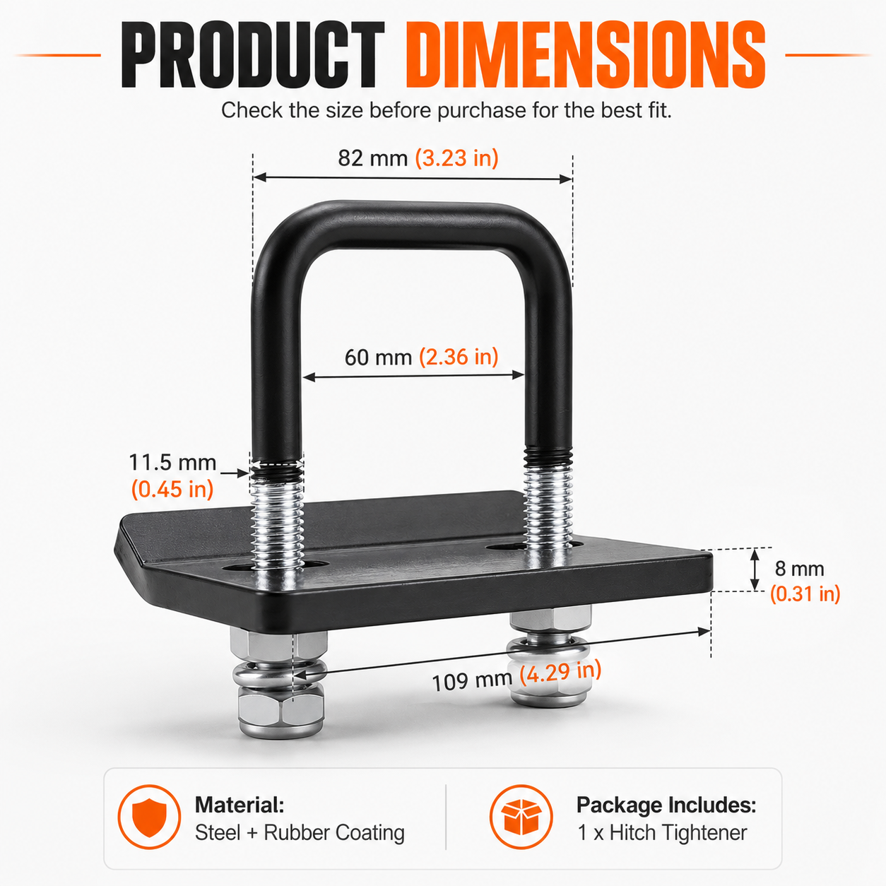 🔩 Heavy-Duty Anti-Rattle Hitch Tightener | 🚙 Stop Wobble & Rattle for a Safer, Quieter Tow