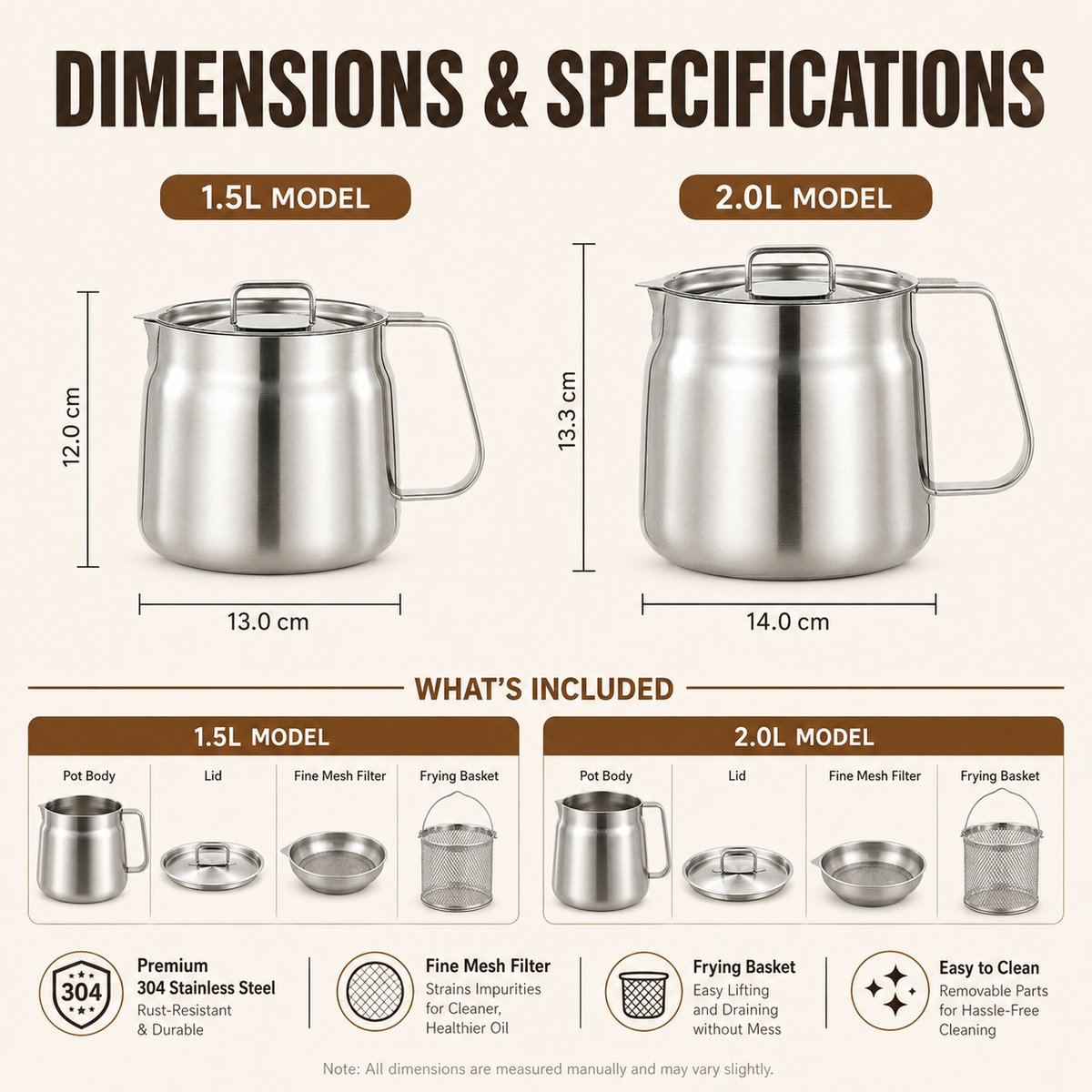 ♻️ Fry, Filter & Reuse Oil™ — 304 Stainless Steel Oil Pot with Fry Basket