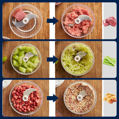 💗LAST DAY SALE 50% OFF⚡50K+ SOLD💕Powerful Large-Capacity Electric Food Chopper – Robust Motor, Smart Design & Stainless Steel Blades