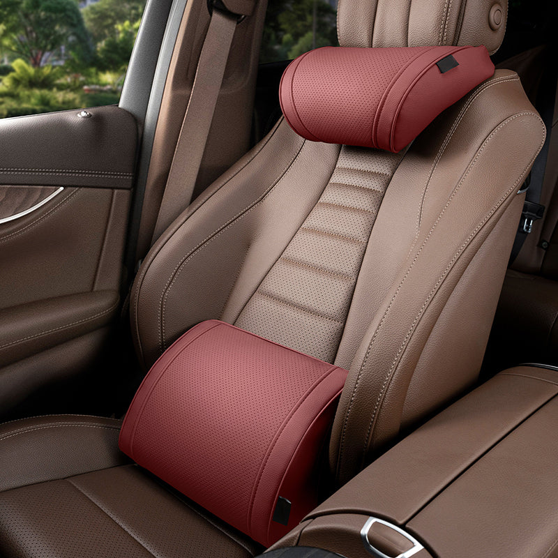 🛋️ Drive in First-Class Comfort — Ergonomic Car Neck & Lumbar Support Pillow Set 🚗