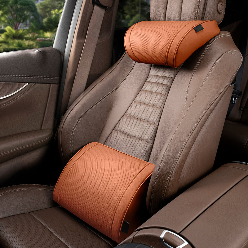 🛋️ Drive in First-Class Comfort — Ergonomic Car Neck & Lumbar Support Pillow Set 🚗