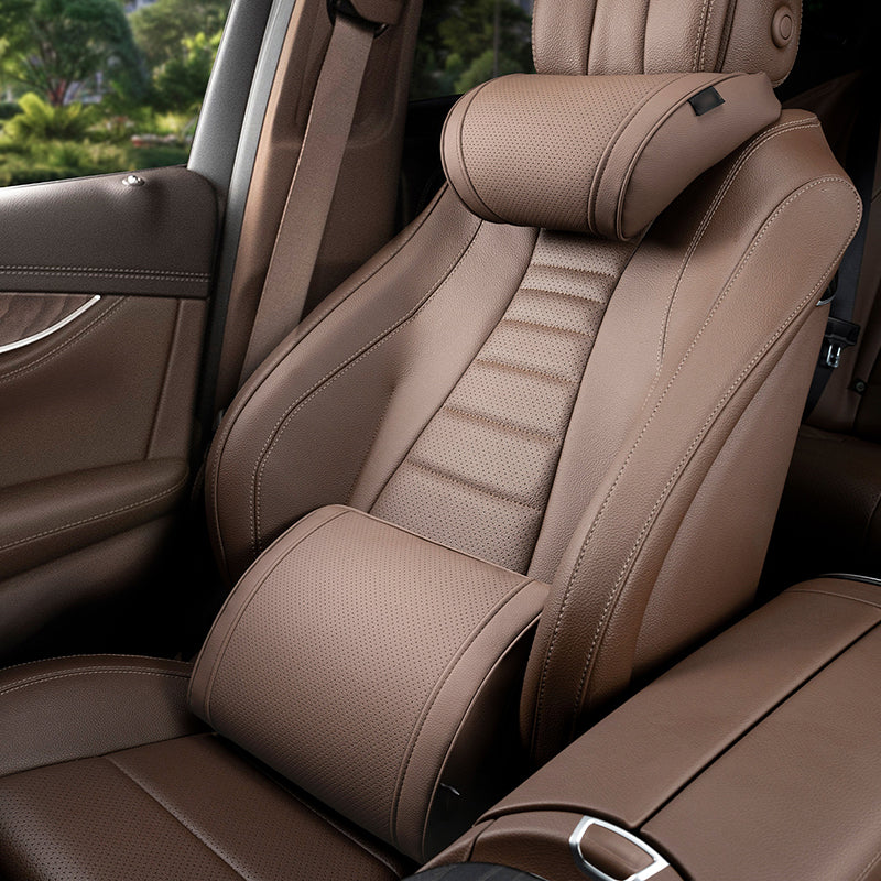 🛋️ Drive in First-Class Comfort — Ergonomic Car Neck & Lumbar Support Pillow Set 🚗